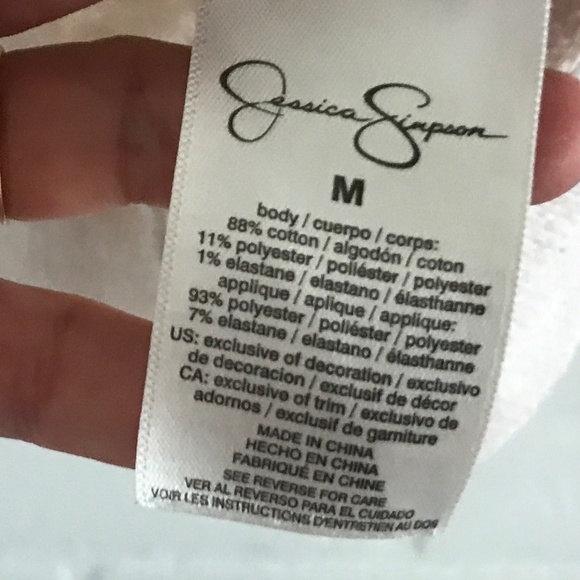 Jessica Simpson Cream longsleeve shirt for Girl Size M - Picture 3 of 4